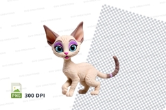 Cartoon siamese cat clipart Product Image 1