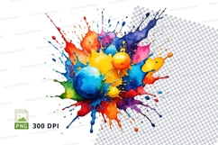 Colorful paint splatter Product Image 1