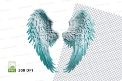 Turquoise angel wings Product Image 1