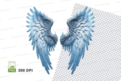 Blue angel wings clipart Product Image 1