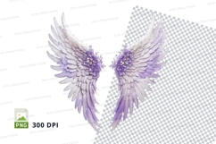 Purple angel wings clipart Product Image 1