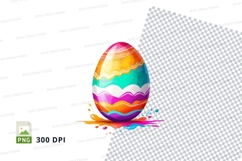 Colorful easter egg clipart Product Image 1