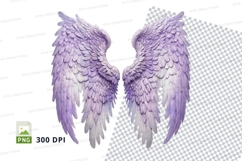 Purple angel wings clipart png Product Image 1