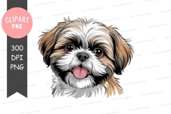 Happy shih tzu puppy clipart png Product Image 1