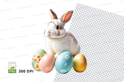 Easter bunny with decorated eggs Product Image 1