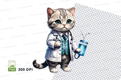 Cat doctor clipart Product Image 1
