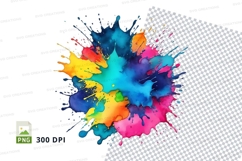 Colorful paint splatter Product Image 1