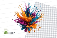 Colorful paint splatter Product Image 1