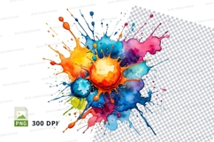 Colorful paint splatter Product Image 1
