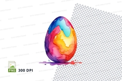 Colorful easter egg clipart Product Image 1