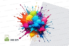 Colorful paint splatter Product Image 1