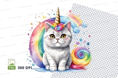 Whimsical unicorn cat Product Image 1