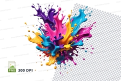 Colorful paint splash Product Image 1
