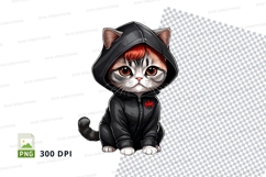 Cool cat in hoodie Product Image 1