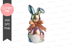 Shimmering easter bunny clipart png Product Image 1