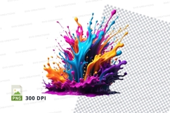 Colorful paint splatter Product Image 1