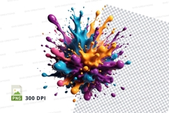 Colorful paint splash Product Image 1