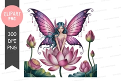 Enchanted fairy on a lotus flower Product Image 1