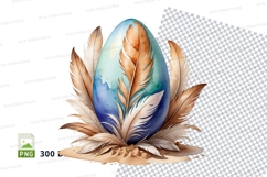 Elegant feather and egg clipart Product Image 1