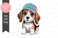 Adorable puppy wearing a hat Product Image 1