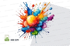 Colorful paint splatter Product Image 1