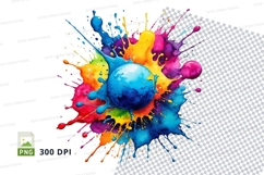 Colorful paint splatter Product Image 1