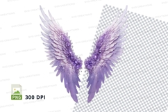 Purple angel wings clipart Product Image 1