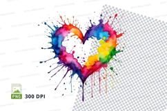 Rainbow heart splatter Product Image 1