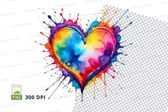 Colorful heart splatter Product Image 1