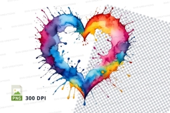 Rainbow heart splatter Product Image 1