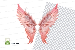 Pink angel wings clipart Product Image 1