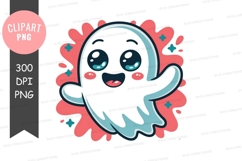 Cute ghost clipart png Product Image 1