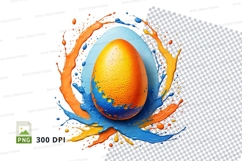 Colorful easter egg clipart Product Image 1