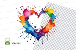 Rainbow heart splatter Product Image 1