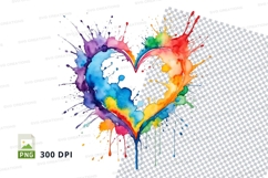 Colorful heart splash Product Image 1