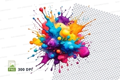 Colorful paint splatter Product Image 1