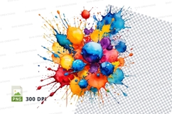 Colorful paint splatter Product Image 1