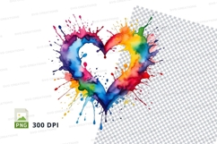 Rainbow heart splatter Product Image 1