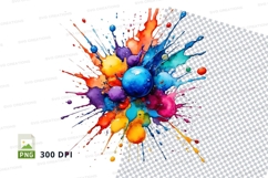 Colorful paint splatter Product Image 1