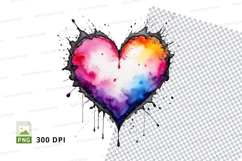 Colorful heart splash Product Image 1