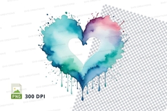 Watercolor heart Product Image 1
