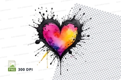 Colorful heart splash Product Image 1
