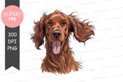 Happy brown dog clipart png Product Image 1
