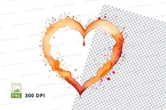 Coffee heart clipart Product Image 1