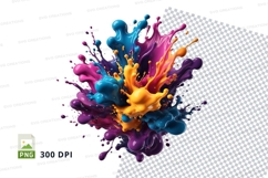 Colorful paint splatter Product Image 1