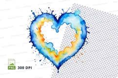 Watercolor heart splash Product Image 1