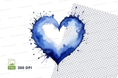Blue heart splash Product Image 1