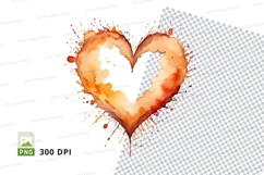 Watercolor heart splash Product Image 1