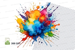Colorful paint splatter Product Image 1