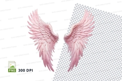 Pink angel wings clipart Product Image 1